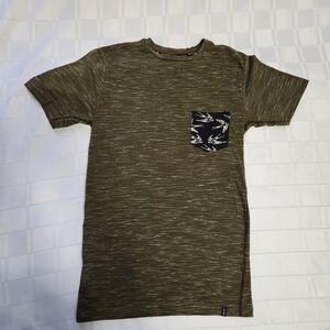 Olive Green Men's T-Shirt with Pocket